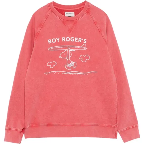 Marmor Koralle Raglan Sweatshirt , Herren, Größe: XL - Roy Roger's - Modalova