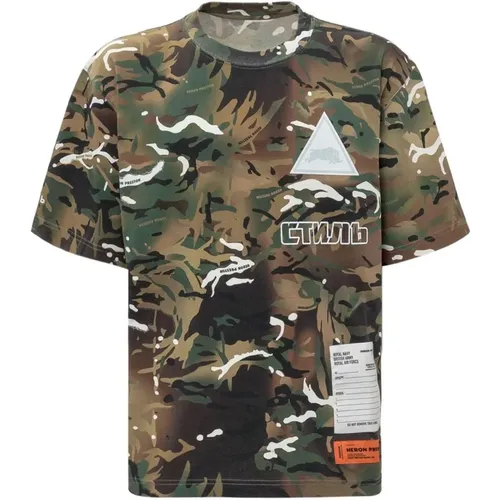 T-Shirts, male, , Size: M Camouflage T-shirt for Men - Heron Preston - Modalova