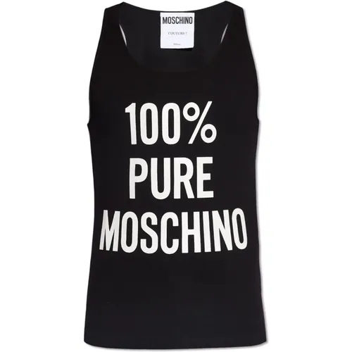 Sleeveless Tops, male, , Size: M Sleeveless T-shirt - Moschino - Modalova