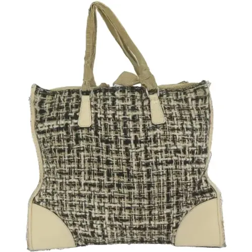 Pre-owned Tote Bags, female, , Size: ONE SIZE Pre-owned Wool handbags - Prada Vintage - Modalova