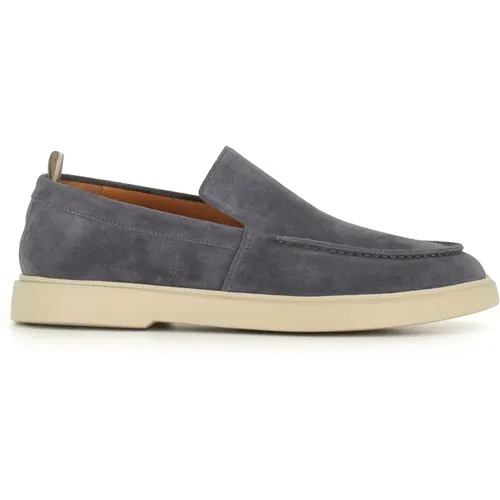 Loafers, male, , Size: 11 US Suede Slip-On Sandals - Officine Creative - Modalova