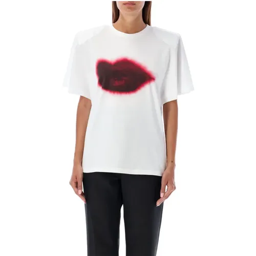 T-Shirts, female, , Size: M Lips Print T-Shirt - Stella Mccartney - Modalova