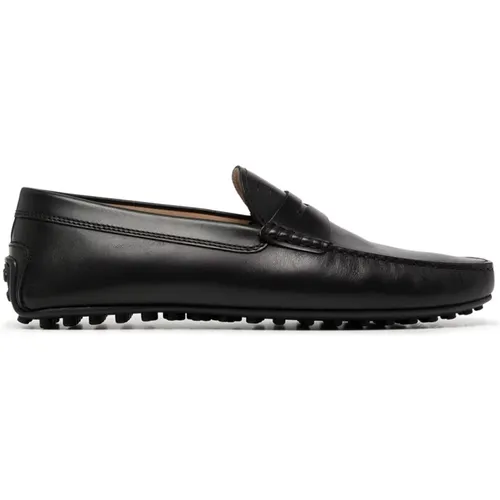 Schwarze Leder City Gommino Fahrschuhe - TOD'S - Modalova