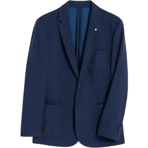 Blazers, male, , Size: L Classic Blazer with Button Closure and Pockets - Gant - Modalova