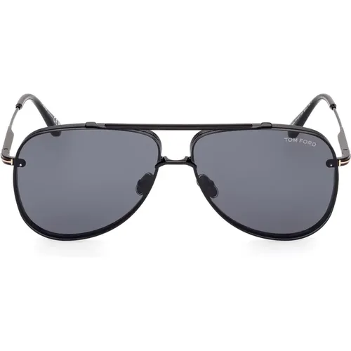 Klassische Piloten Sonnenbrille mit Grauen Gläsern - Tom Ford - Modalova