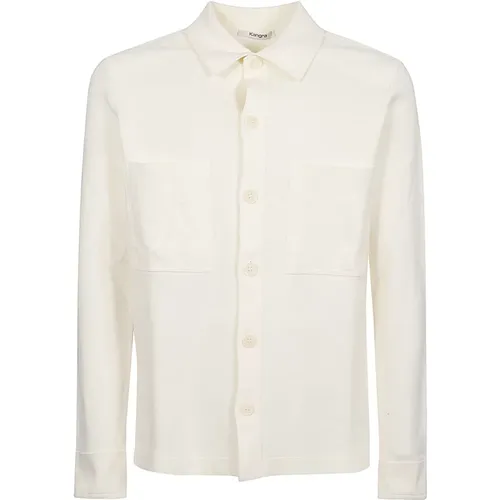 Klassisches weißes Baumwollhemd , Herren, Größe: L - Kangra - Modalova