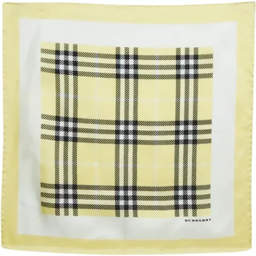 Pre-owned Scarves, female, , Size: ONE SIZE Pre-owned Silk scarves - Burberry Vintage - Modalova