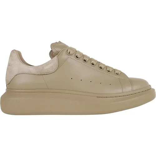 Braune Ledersneaker Oversize Stil , Herren, Größe: 39 EU - alexander mcqueen - Modalova