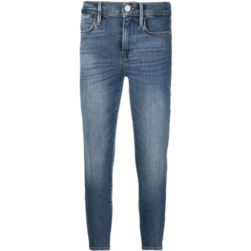 High Crop Skinny Jeans , female, Sizes: W24, W29, W30 - Frame - Modalova