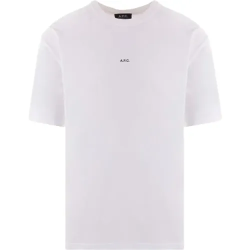 Cotton Jersey Logo T-shirt , male, Sizes: M, S, XL, L - A.p.c. - Modalova