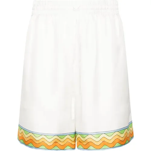 Casual Shorts, male, , Size: S Silk Drawstring Shorts - Casablanca - Modalova