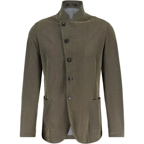 Unique Textured Jacket , male, Sizes: 3XL, XL - Emporio Armani - Modalova