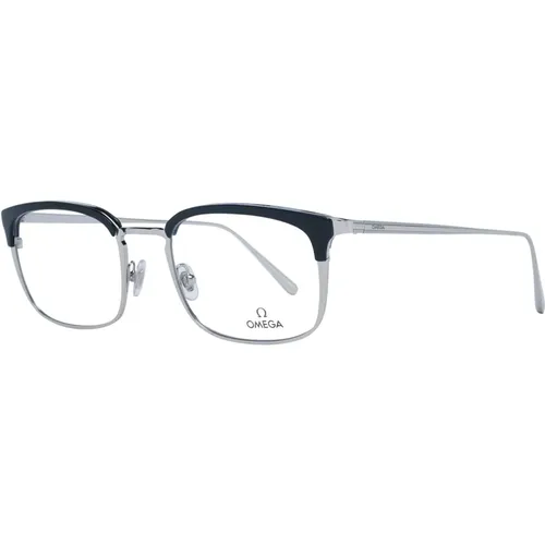 Glasses, male, , Size: ONE SIZE Silver Men's Optical Frames - Omega - Modalova