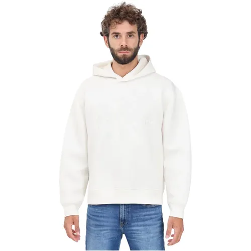 Hoodies, male, , Size: 2XL Hoodie with Monogram Logo - Calvin Klein Jeans - Modalova