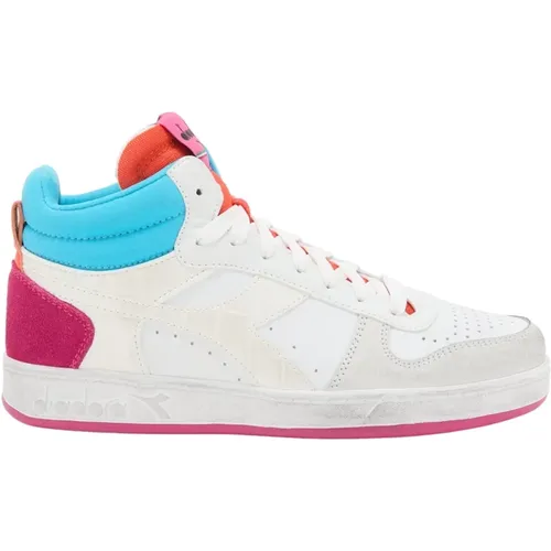 Sneakers, female, , Size: 8 US Magic Basket Demi Croco Sneakers - Diadora - Modalova