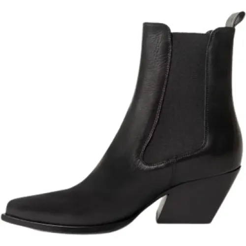 Elevate Your Style with Leather Texano Boots , female, Sizes: 3 UK - Elena Iachi - Modalova