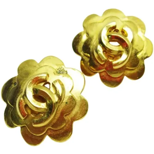 Pre-owned Jewellery, female, , Size: ONE SIZE Pre-owned Metal earrings - Chanel Vintage - Modalova