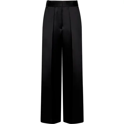 Satin Trousers Elegant Fluid Silhouette , female, Sizes: XS - Khaite - Modalova