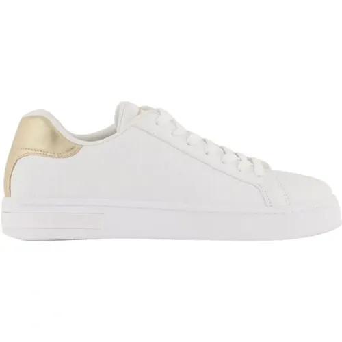 Weiße Gold Sneakers für Frauen , Damen, Größe: 37 EU - Armani Exchange - Modalova