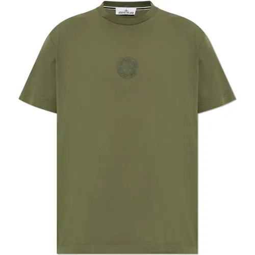 T-Shirt mit Logo , Herren, Größe: L - Stone Island - Modalova