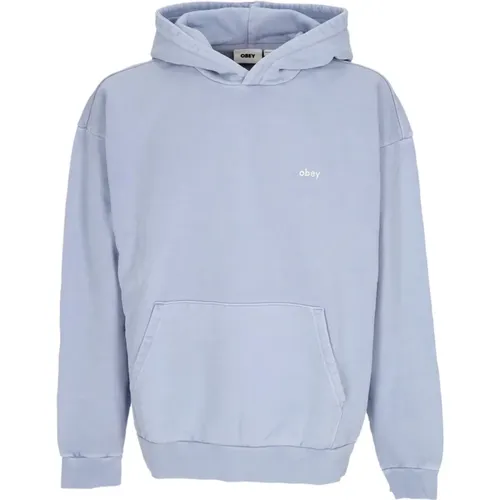 Hoodies, male, , Size: S Hydrangea pigment fleece hoodie for men - Obey - Modalova