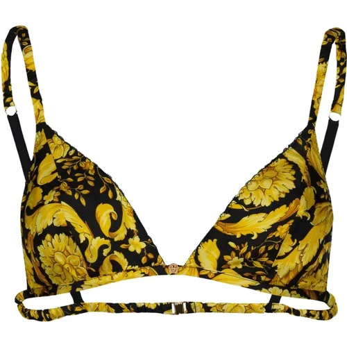 Bras, female, , Size: L Barocco Triangle Silk Bra - Versace - Modalova