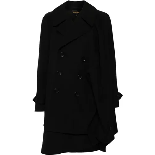 Double-Breasted Wool Coat , female, Sizes: S, M - Comme des Garçons - Modalova