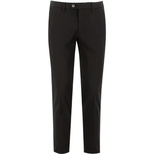 Chinos, male, , Size: W34 Slim Fit Cotton Trousers - Michael Coal - Modalova