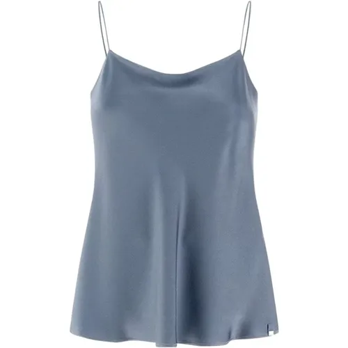 Lockerer Satin Tank Top in Zucker Papier , Damen, Größe: S - Herno - Modalova