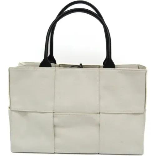 Pre-owned Tote Bags, female, , Size: ONE SIZE Pre-owned Canvas handbags - Bottega Veneta Vintage - Modalova