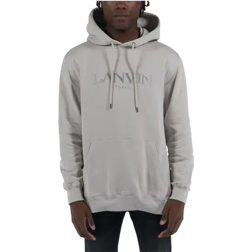 Hoodies, male, , Size: XL Clic Hooded Sweatshirt - Lanvin - Modalova