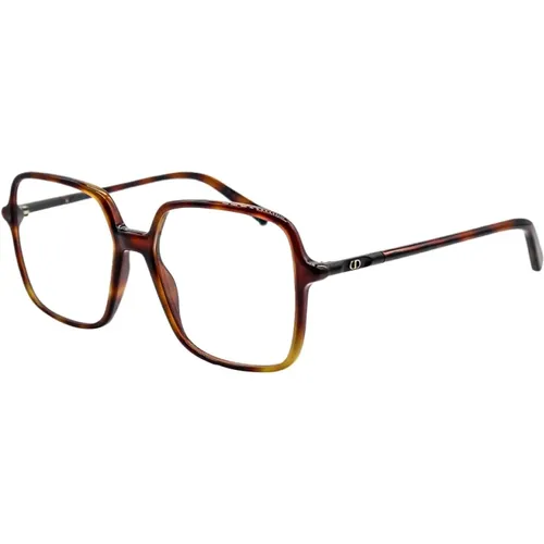 Glasses, female, , Size: 54 MM /Havana Optical Frame Stylish Must-Have - Dior - Modalova