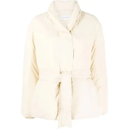 Down wrap puffer coat , female, Sizes: S, XS, M, L - Calvin Klein - Modalova