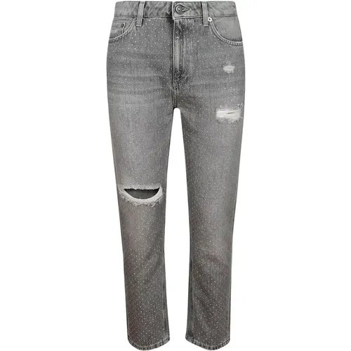 Strass Jeans with Rhinestones , female, Sizes: W30, W29, W25, W26, W28, W27 - Dondup - Modalova