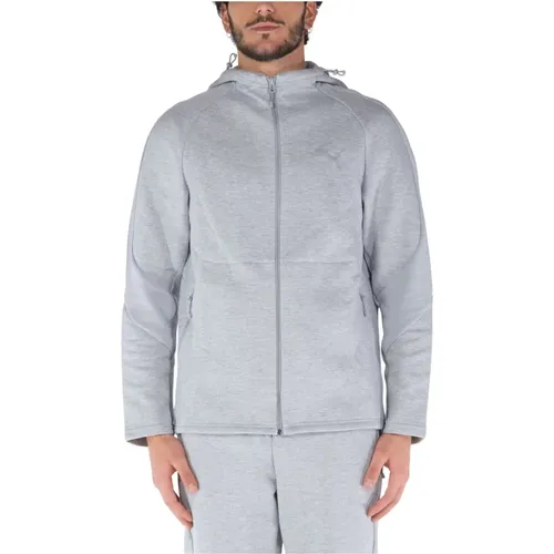 Zip-through Sweatshirt , Herren, Größe: XL - Puma - Modalova