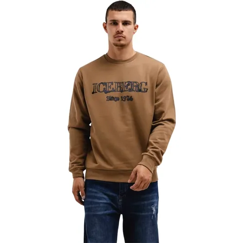 Logo Sweater Men , male, Sizes: S, XL, M, L - Iceberg - Modalova