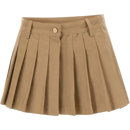 Short Skirts, female, , Size: W26 Pleated Mini Skirt - 7 For All Mankind - Modalova