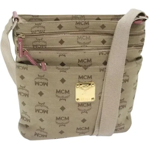 Pre-owned Cross Body Bags, female, , Size: ONE SIZE Pre-owned Canvas shoulder-bags - MCM Pre-owned - Modalova