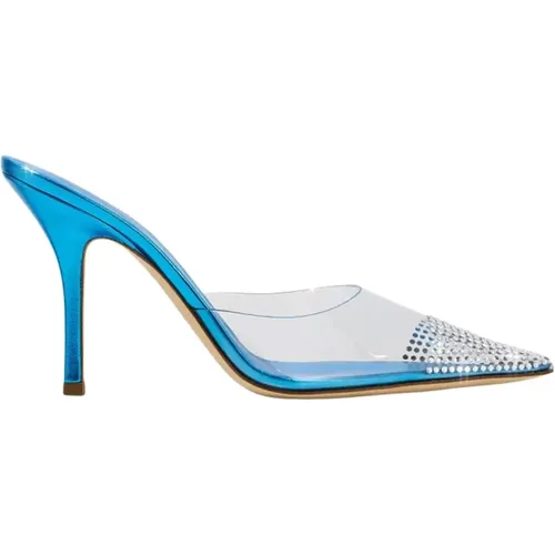 Crystal PVC High Heel Mules , female, Sizes: 4 UK, 4 1/2 UK, 5 UK, 5 1/2 UK - Paris Texas - Modalova