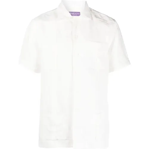 Weißes Casual Kurzarmhemd , Herren, Größe: S - Ralph Lauren - Modalova