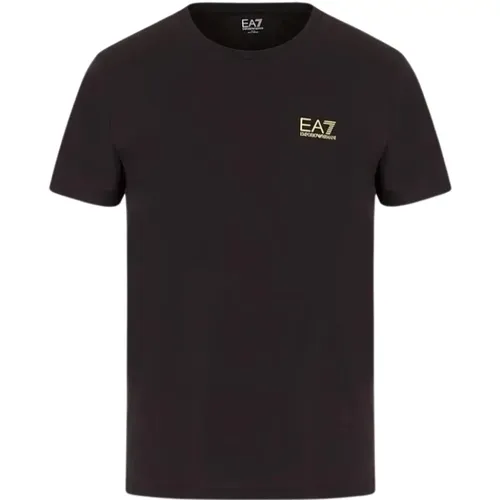 Reines Baumwoll-T-Shirt , Herren, Größe: M - Emporio Armani EA7 - Modalova