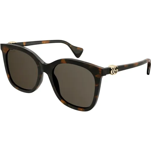 Sonnenbrille Gg1071S 002 havana havana braun,/Grey Sunglasses,Blonde Havana Sonnenbrille - Gucci - Modalova