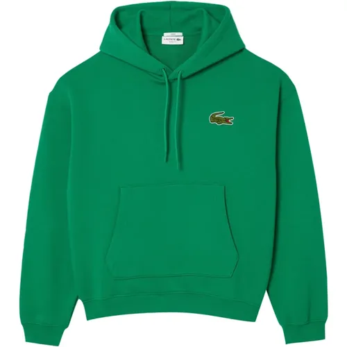 Grüner Hoodie Fortgeschrittene Sportbekleidung Wiederbelebung , Herren, Größe: S - Lacoste - Modalova