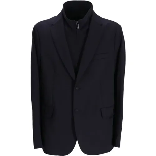 Layered Tailored Jacket , male, Sizes: S, XL, 2XL, 4XL - Emporio Armani - Modalova