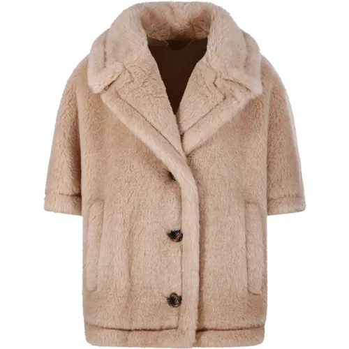 Faux Fur & Shearling Jackets, female, , Size: M/L Corvino Cape - Max Mara - Modalova