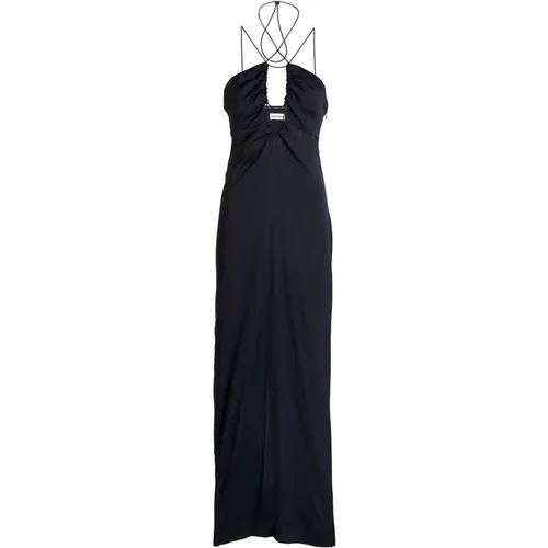 Slip Dress with Back Cut-Outs , female, Sizes: XS - Calvin Klein - Modalova