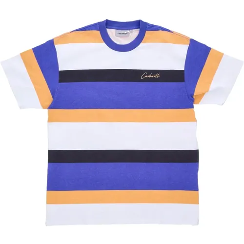 T-Shirts, male, , Size: XL Striped Tee Soft Fit All Over - Carhartt WIP - Modalova