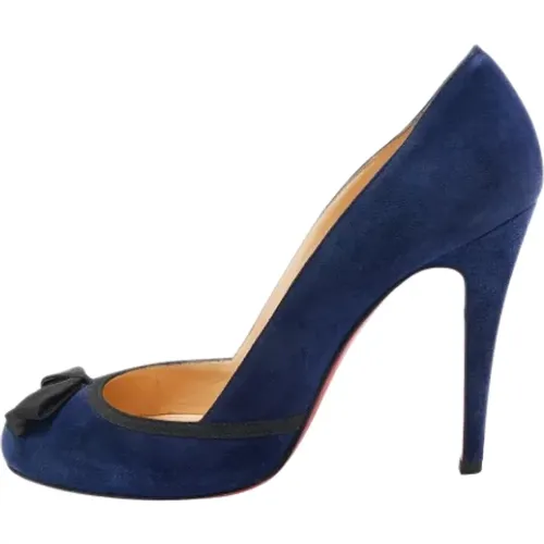 Pre-owned Suede heels , female, Sizes: 4 1/2 UK - Christian Louboutin Pre-owned - Modalova