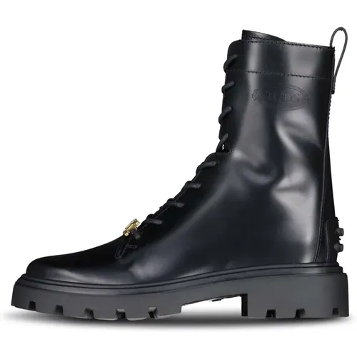 Laced Boots with Logo Detail , male, Sizes: 5 UK, 7 UK, 4 UK, 3 UK, 8 UK - TOD'S - Modalova