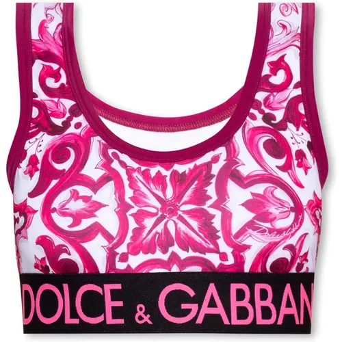 Top mit Logo , Damen, Größe: S - Dolce & Gabbana - Modalova